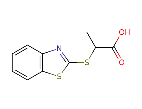 Molecular Structure of 3383-66-2 (2-(BENZOTHIAZOL-2-YLSULFANYL)-PROPIONIC ACID)