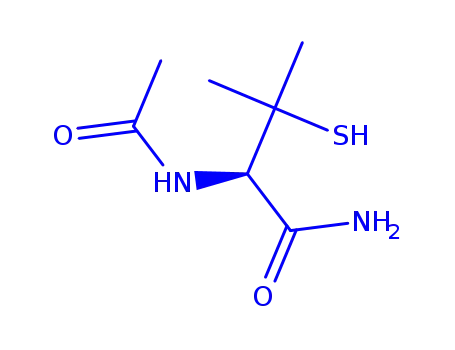 Molecular Structure of 334947-44-3 (Butanamide,  2-(acetylamino)-3-mercapto-3-methyl-)