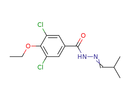 Molecular Structure of 23959-60-6 (Benzoic acid,3,5-dichloro-4-ethoxy-, 2-(2-methylpropylidene)hydrazide)