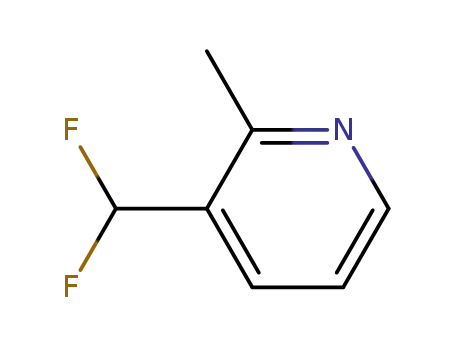 Molecular Structure of 335428-90-5 (Pyridine, 3-(difluoromethyl)-2-methyl- (9CI))