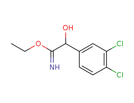 Molecular Structure of 33821-45-3 (Benzeneethanimidic  acid,  3,4-dichloro--alpha--hydroxy-,  ethyl  ester  (9CI))