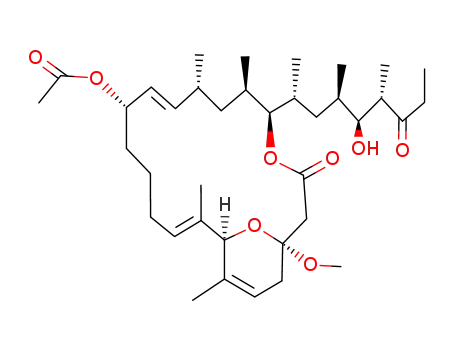 Acetic acid (9E,15E)-(1R,5S,6R,8R,11S,17R)-5-((1R,3R,4S,5S)-4-hydroxy-1,3,5-trimethyl-6-oxo-octyl)-1-methoxy-6,8,16,18-tetramethyl-3-oxo-4,21-dioxa-bicyclo[15.3.1]henicosa-9,15,18-trien-11-yl ester