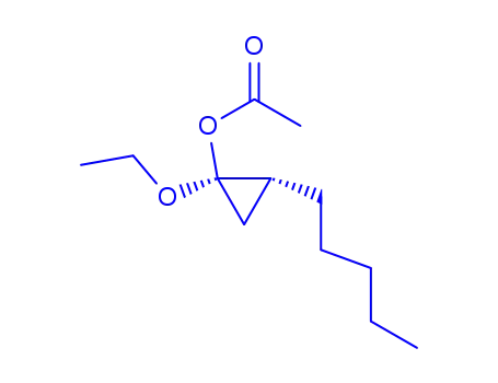 Cyclopropanol, 1-ethoxy-2-pentyl-, acetate, (1R,2R)- (9CI)