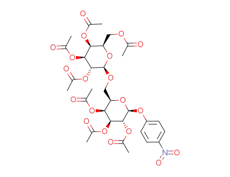 p-nitrophenyl 2,3,4-tri-O-acetyl-6-O-(2,3,4,6-tetra-O-acetyl-β-D-galactopyranosyl)-β-D-galactopyranoside