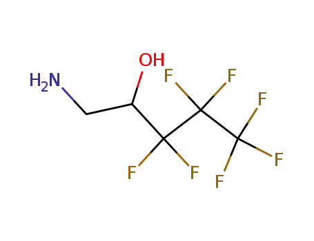 Molecular Structure of 336-53-8 (1-amino-3,3,4,4,5,5,5-heptafluoropentan-2-ol)