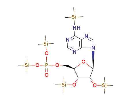 N-(Trimethylsilyl)-2'-O,3'-O-bis(trimethylsilyl)adenosine 5'-[phosphoric acid bis(trimethylsilyl)] ester