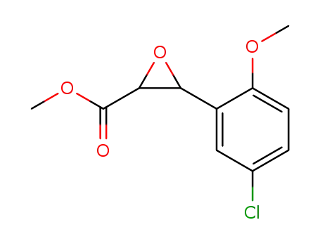 Molecular Structure of 33567-54-3 (methyl 3-(5-chloro-2-methoxyphenyl)oxirane-2-carboxylate)