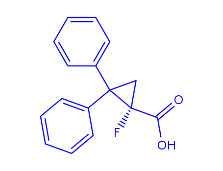 Molecular Structure of 30745-01-8 ((-)-(S)-1-Fluor-2,2-diphenylcyclopropancarbonsaeure)