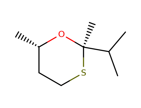 Molecular Structure of 33709-61-4 (2-Isopropyl-2,6-dimethyl-1,3-oxathiane)