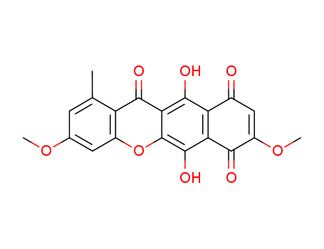 10H-Benzo[b]xanthene-7,10,12-trione,6,11-dihydroxy-3,8-dimethoxy-1-methyl- cas  33390-21-5