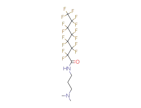 Molecular Structure of 376-23-8 (2,2,3,3,4,4,5,5,6,6,7,7,8,8,8-pentadecafluorooctanoic acid [3-(dimethylamino)propyl]amide)
