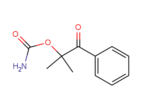 Molecular Structure of 33664-82-3 (Propiophenone, 2-hydroxy-2-methyl-, carbamate (8CI))