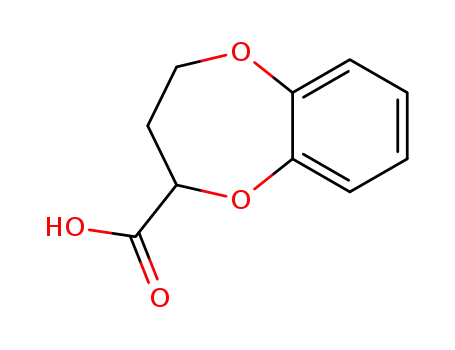 Molecular Structure of 33632-74-5 (3,4-DIHYDRO-2H-1,5-BENZODIOXEPINE-7-CARBOXYLIC ACID)