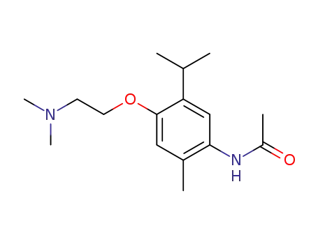 Molecular Structure of 3380-60-7 (2-Acetylamino-5-(2-dimethylaminoethoxy)-p-cymene)