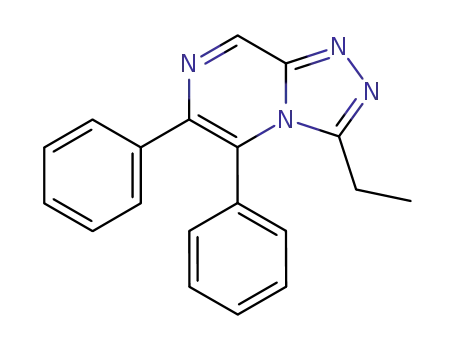 Molecular Structure of 33590-25-9 (3-Ethyl-5,6-diphenyl-1,2,4-triazolo[4,3-a]pyrazine)