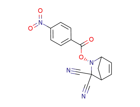 Molecular Structure of 33414-56-1 (2-[(4-nitrobenzoyl)oxy]-2-azabicyclo[2.2.1]hept-5-ene-3,3-dicarbonitrile)