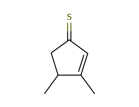 Molecular Structure of 38693-66-2 (3,4-Dimethyl-2-cyclopentene-1-thione)