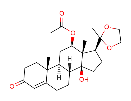20,20-ethylenedioxy-14β-hydroxy-3-oxopregn-4-ene-12β-acetate
