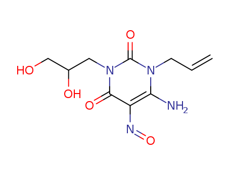 2,4(1H,3H)-Pyrimidinedione,6-amino-3-(2,3-dihydroxypropyl)-5-nitroso-1-(2-propen-1-yl)-