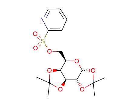 Molecular Structure of 123455-87-8 (Pyridine-2-sulfonic acid (3aR,5R,5aS,8aS,8bR)-2,2,7,7-tetramethyl-tetrahydro-bis[1,3]dioxolo[4,5-b;4',5'-d]pyran-5-ylmethyl ester)