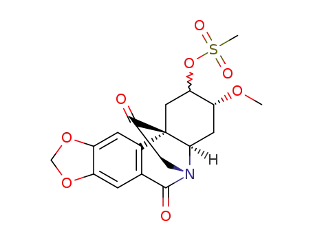 Molecular Structure of 28406-04-4 (<i>rac</i>-2ξ-methanesulfonyloxy-3α-methoxy-crinane-6,11-dione)