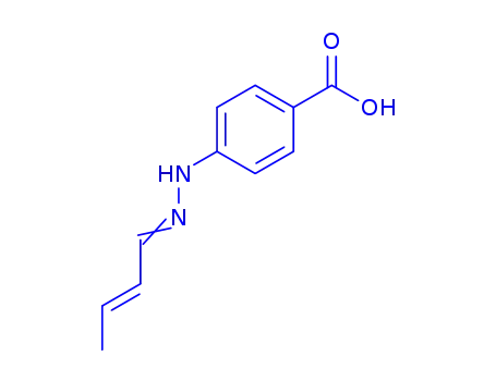 Benzoic acid, 4-(2-butenylidenehydrazino)- (9CI)