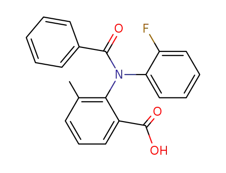 Molecular Structure of 385-06-8 (2-[N-Benzoyl(2-fluorophenyl)amino]-3-methylbenzoic acid)