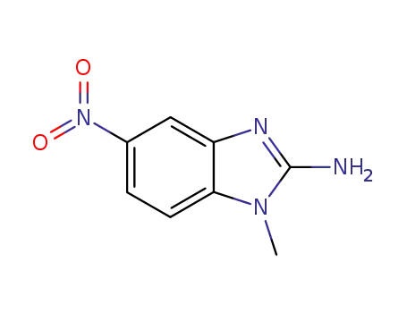 Molecular Structure of 5601-09-2 (1H-Benzimidazol-2-amine,1-methyl-5-nitro-(9CI))