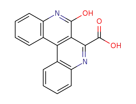 Molecular Structure of 4694-55-7 (Dibenzo[c,f][2,7]naphthyridine-6-carboxylicacid, 7,8-dihydro-7-oxo-)