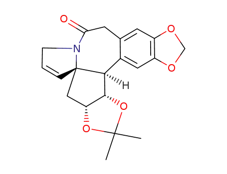 (3aα,4aR*,15bβ,15cα)-(+/-)-3a,10,15b,15c-tetrahydro-2,2,-dimethyl-7H-<1,3>dioxolo<4,5-h>-1,3-dioxolo<4,5>cyclopenta<1,2-a>-<3>pyrrolo<2,1-b><3>benzazepin-9(4H)-one
