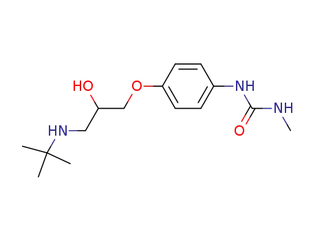 Molecular Structure of 38649-71-7 (3-[4-[2-hydroxy-3-(tert-butylamino)propoxy]phenyl]-1-methyl-urea)