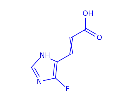 Molecular Structure of 464924-70-7 (2-Propenoicacid,3-(5-fluoro-1H-imidazol-4-yl)-,(2E)-(9CI))