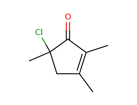 Molecular Structure of 38380-52-8 (2-Cyclopenten-1-one,  5-chloro-2,3,5-trimethyl-)