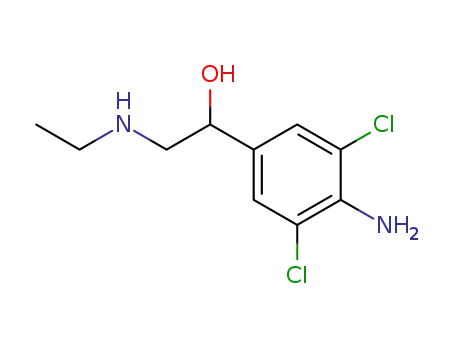 Molecular Structure of 38339-09-2 (1-(4-amino-3,5-dichlorophenyl)-2-(ethylamino)ethanol)