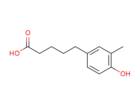 Molecular Structure of 4654-09-5 (Benzenepentanoic acid, 4-hydroxy-3-Methyl)