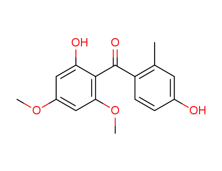 Molecular Structure of 4650-75-3 (2,4'-Dihydroxy-4,6-dimethoxy-2'-methylbenzophenone)