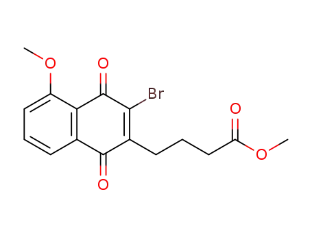 3-bromo-5-methoxy-2-(3'-methoxycarbonylpropyl)-1,4-naphthoquinone