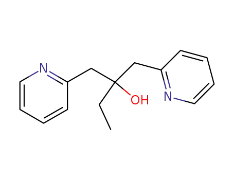 Molecular Structure of 4664-17-9 (1-pyridin-2-yl-2-(pyridin-2-ylmethyl)butan-2-ol)
