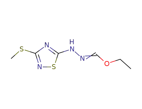 N-[3-(Methylthio)-1,2,4-thiadiazol-5-yl]formhydrazonic acid ethyl ester