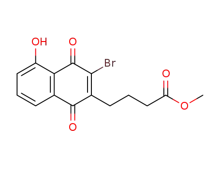 3-bromo-5-hydroxy-2-(3'-methoxycarbonylpropyl)-1,4-naphthoquinone