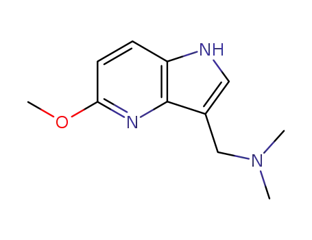 Molecular Structure of 46399-68-2 (1-(5-methoxy-1H-pyrrolo[3,2-b]pyridin-3-yl)-N,N-dimethylmethanamine)