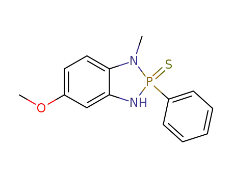 Molecular Structure of 4600-29-7 (5-methoxy-1-methyl-2-phenyl-2,3-dihydro-1H-1,3,2-benzodiazaphosphole 2-sulfide)