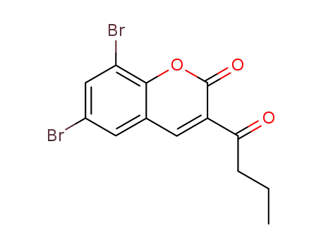 Molecular Structure of 3855-85-4 (6,8-DIBROMO-3-BUTYRYL-2H-CHROMEN-2-ONE)