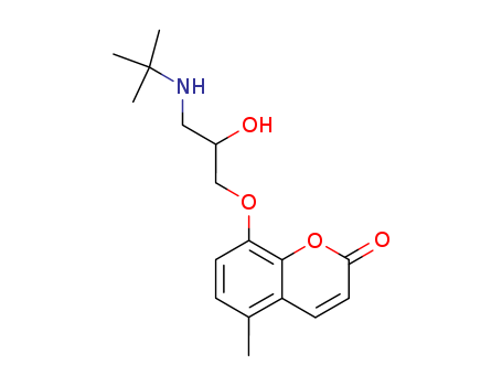 2H-1-Benzopyran-2-one,8-[3-[(1,1-dimethylethyl)amino]-2-hydroxypropoxy]-5-methyl-