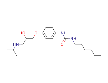Molecular Structure of 38748-24-2 (1-hexyl-3-[4-[2-hydroxy-3-(propan-2-ylamino)propoxy]phenyl]urea)