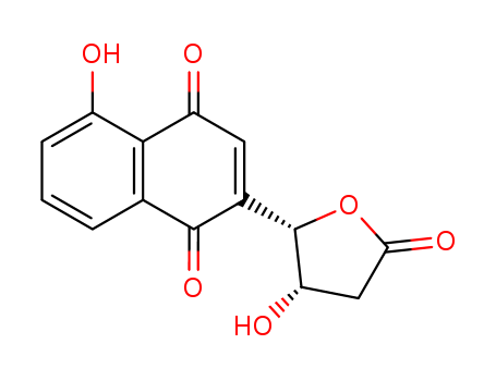 1,4-Naphthalenedione,5-hydroxy-2-[(2R,3R)-tetrahydro-3-hydroxy-5-oxo-2-furanyl]-
