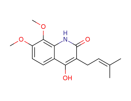 4-hydroxy-7,8-dimethoxy-3-(3-methyl-but-2-enyl)-1<i>H</i>-quinolin-2-one