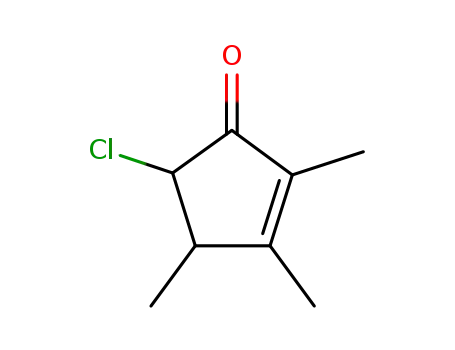Molecular Structure of 38380-53-9 (2-Cyclopenten-1-one,  5-chloro-2,3,4-trimethyl-)