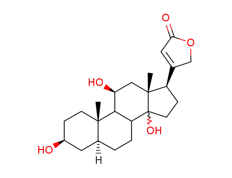 Molecular Structure of 7226-96-2 (Card-20(22)-enolide,3,11,14-trihydroxy-, (3b,5a,11b)- (9CI))