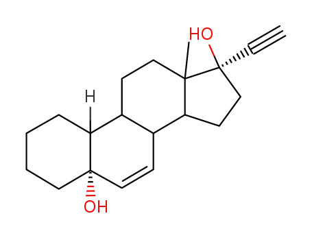 Molecular Structure of 38631-94-6 ((5alpha)-17-ethynylestr-6-ene-5,17-diol)